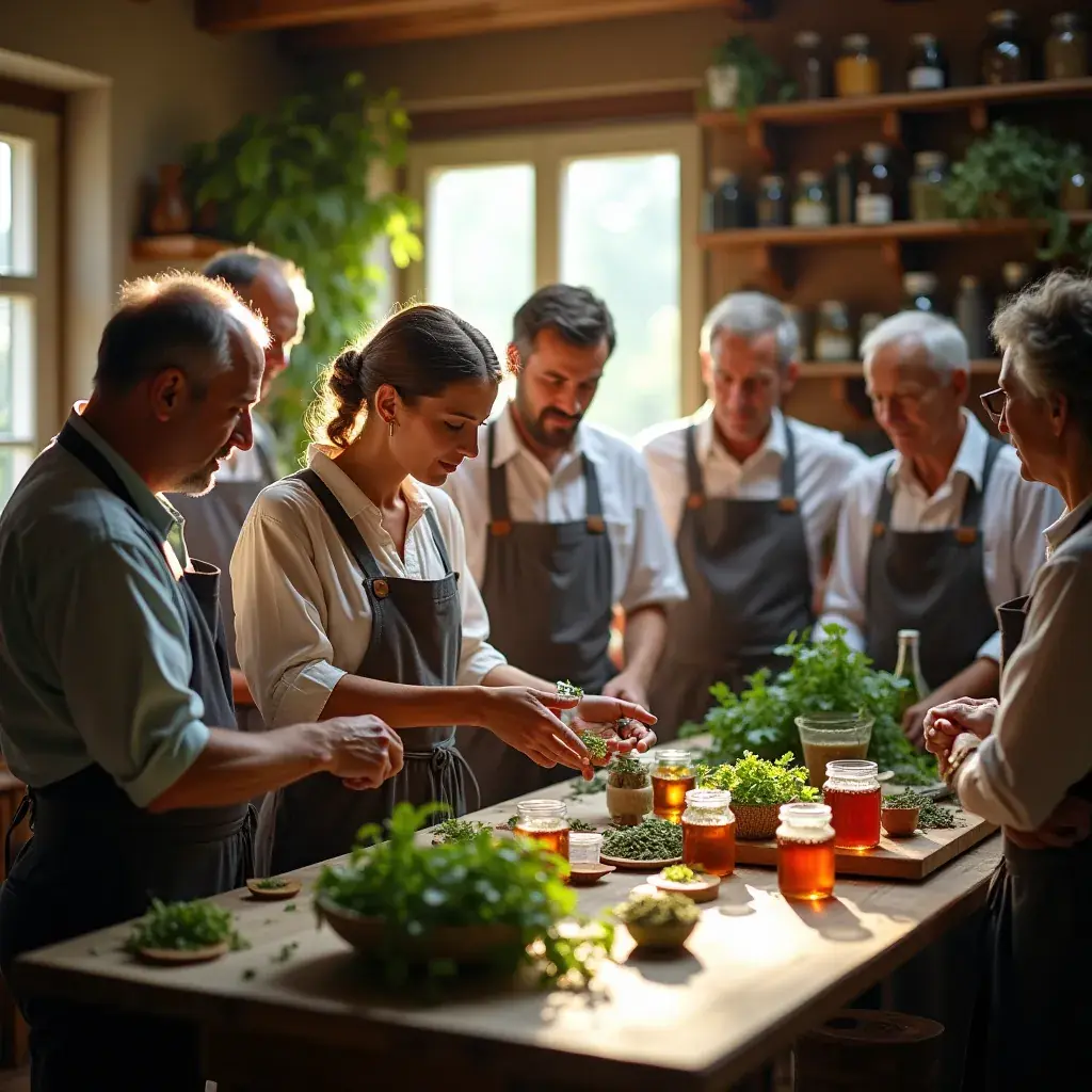 Egy fiatal nő élvezi az egészséges teát a természetben